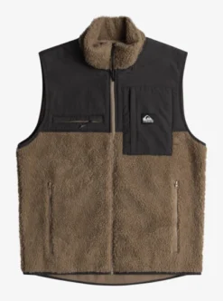 Quiksilver Mens Shallow Water Zip-Up Fleece Vest