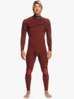 Quiksilver Mens 4/3mm Highline Chest Zip Wetsuit -Sunny Fit Wear eqyw103158 quiksilverw kvd0 bck7