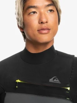 Quiksilver Mens 4/3mm Highline Chest Zip Wetsuit -Sunny Fit Wear eqyw103158 quiksilverw kvd0 frt4