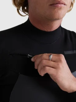 Quiksilver Mens 3/2mm Marathon Sessions Chest Zip Wetsuit -Sunny Fit Wear eqyw103163 quiksilverw kvd0 dtl1