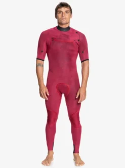 Quiksilver Mens 2/2mm Everyday Sessions Chest Zip Steamer -Sunny Fit Wear eqyw303014 quiksilverw kvd0 bck2