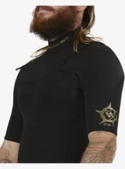 Quiksilver Mens 2/2mm Everyday Sessions Short Sleeve Chest Zip Springsuit -Sunny Fit Wear eqyw303021 quiksilverw kvj0 dtl2