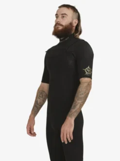 Quiksilver Mens 2/2mm Everyday Sessions Short Sleeve Chest Zip Springsuit -Sunny Fit Wear eqyw303021 quiksilverw kvj0 sd1