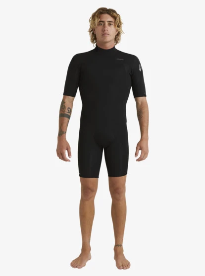 Quiksilver Mens 2/2mm Everyday Sessions Short Sleeve Back Zip Springsuit 1 Quiksilver Mens 2/2mm Everyday Sessions Short Sleeve Back Zip Springsuit