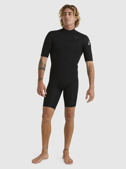 Quiksilver Mens 2/2mm Everyday Sessions Short Sleeve Back Zip Springsuit 2 Quiksilver Mens 2/2mm Everyday Sessions Short Sleeve Back Zip Springsuit - Image 2