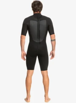 Quiksilver Mens 2/2mm Prologue Short Sleeve Back Zip Springsuit -Sunny Fit Wear eqyw503032 quiksilverw kvd0 bck1