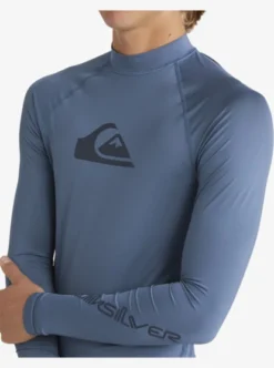 Quiksilver Mens All Time Long Sleeve UPF 50 Rash Vest -Sunny Fit Wear eqywr03297 quiksilverw byg0 dtl1
