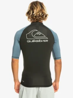 Quiksilver Mens On Tour Short Sleeve Rashguard -Sunny Fit Wear eqywr03298 quiksilverw byg0 bck1