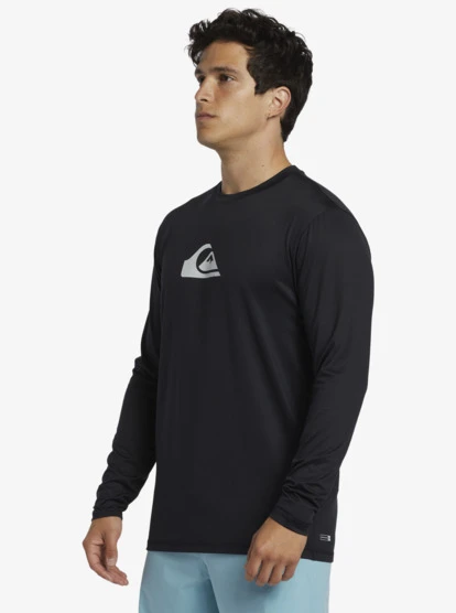 Quiksilver Mens Solid Streak Long Sleeve UPF 50 Surf T-Shirt 4 Quiksilver Mens Solid Streak Long Sleeve UPF 50 Surf T-Shirt - Image 4