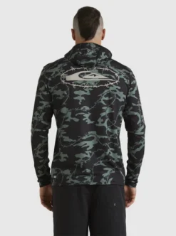 Quiksilver Mens Mikey Hooded Long Sleeve UPF 50 Surf T-Shirt -Sunny Fit Wear eqywr03429 quiksilverw kvj8 bck1