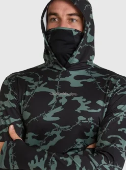 Quiksilver Mens Mikey Hooded Long Sleeve UPF 50 Surf T-Shirt -Sunny Fit Wear eqywr03429 quiksilverw kvj8 dtl1