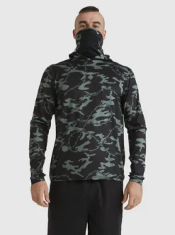 Quiksilver Mens Mikey Hooded Long Sleeve UPF 50 Surf T-Shirt -Sunny Fit Wear eqywr03429 quiksilverw kvj8 frt2