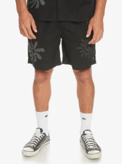 Quiksilver Mens Taxer Print Elasticated Shorts