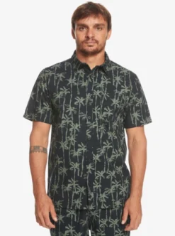 Quiksilver Mens Painted Palm Short Sleeve Shirt -Sunny Fit Wear eqywt04505 quiksilverw kvj6 frt1