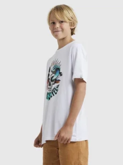 Quiksilver Boys 8-16 Skull WaveT-Shirt -Sunny Fit Wear uqbzt03350 quiksilverw wbb0 sd1