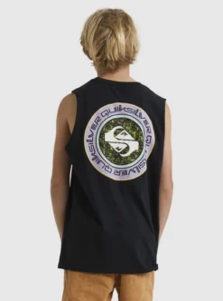 Quiksilver Boys 8-16 In CirclesMuscle T-Shirt -Sunny Fit Wear uqbzt03356 quiksilverw kvj0 bck1