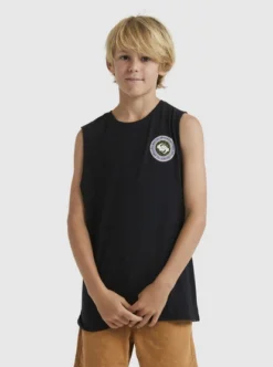 Quiksilver Boys 8-16 In CirclesMuscle T-Shirt -Sunny Fit Wear uqbzt03356 quiksilverw kvj0 frt1