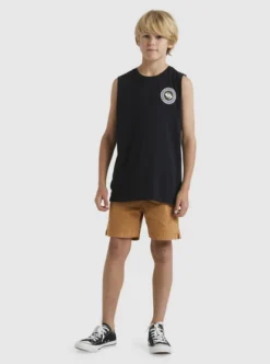 Quiksilver Boys 8-16 In CirclesMuscle T-Shirt -Sunny Fit Wear uqbzt03356 quiksilverw kvj0 frt9