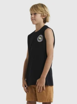 Quiksilver Boys 8-16 In CirclesMuscle T-Shirt -Sunny Fit Wear uqbzt03356 quiksilverw kvj0 sd1