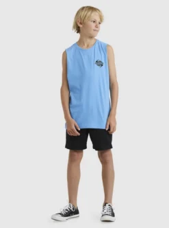 Quiksilver Boys 8-16 Rising WaterMuscle T-Shirt -Sunny Fit Wear uqbzt03357 quiksilverw bjt0 frt9