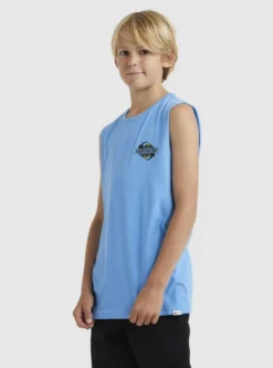 Quiksilver Boys 8-16 Rising WaterMuscle T-Shirt -Sunny Fit Wear uqbzt03357 quiksilverw bjt0 sd1