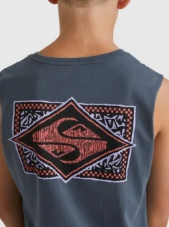 Quiksilver Boys 8-16 Back Flash Sleeveless Muscle T-Shirt -Sunny Fit Wear uqbzt03372 quiksilverw kzm0 dtl1
