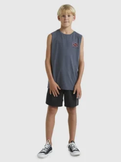 Quiksilver Boys 8-16 Back Flash Sleeveless Muscle T-Shirt -Sunny Fit Wear uqbzt03372 quiksilverw kzm0 frt9