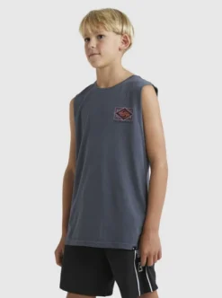Quiksilver Boys 8-16 Back Flash Sleeveless Muscle T-Shirt -Sunny Fit Wear uqbzt03372 quiksilverw kzm0 sd1