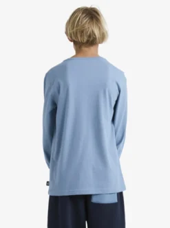 Quiksilver Boys 8-16 Omni Logo Long Sleeve T-Shirt -Sunny Fit Wear uqbzt03389 quiksilverw bkq0 bck1