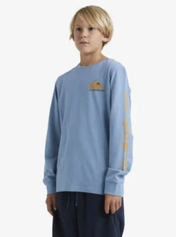 Quiksilver Boys 8-16 Omni Logo Long Sleeve T-Shirt -Sunny Fit Wear uqbzt03389 quiksilverw bkq0 sd1