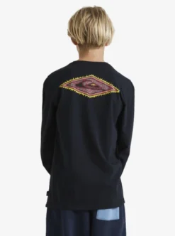 Quiksilver Boys 8-16 Diamond Long Sleeve T-Shirt -Sunny Fit Wear uqbzt03390 quiksilverw kvj0 bck1