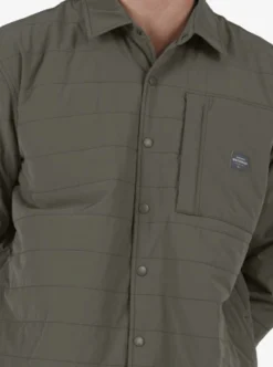 Quiksilver Mens Waterman Artic Bait Long Sleeve Quilted Overshirt -Sunny Fit Wear uqmwt03014 quiksilverw cre0 dtl1