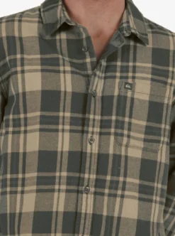 Quiksilver Mens Waterman Scribe Plaid Long Sleeve Shirt -Sunny Fit Wear uqmwt03019 quiksilverw cre1 dtl1