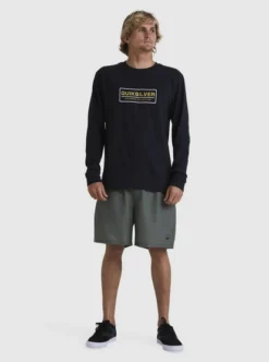 Quiksilver Mens Clear Lines Long Sleeve T-Shirt -Sunny Fit Wear uqmzt03233 quiksilverw kvj0 frt9