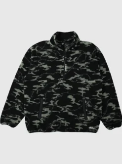 Quiksilver Mens Mikey Zip Sherpa Half-Zip Fleece