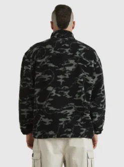 Quiksilver Mens Mikey Zip Sherpa Half-Zip Fleece -Sunny Fit Wear uqyft03138 quiksilverw kvj6 bck1