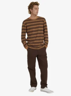 Quiksilver Mens Haven Stripe Long Sleeve T-Shirt -Sunny Fit Wear uqykt03274 quiksilvers cmk3 frt9