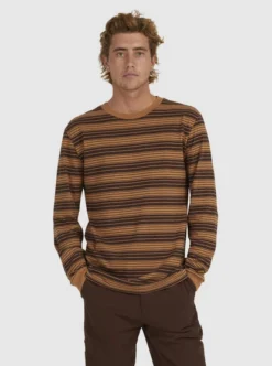 Quiksilver Mens Haven Stripe Long Sleeve T-Shirt