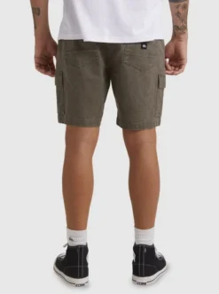 Quiksilver Mens Crowded Cargo Shorts 18 Quiksilver Mens Crowded Cargo Shorts -Sunny Fit Wear uqyws03043 quiksilverw kqy0 bck1