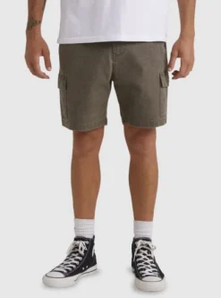Quiksilver Mens Crowded Cargo Shorts 14 Quiksilver Mens Crowded Cargo Shorts -Sunny Fit Wear uqyws03043 quiksilverw kqy0 frt1
