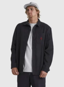 Quiksilver Mens Tridagger Long Sleeve Corduroy Shirt -Sunny Fit Wear uqywt03085 quiksilverw kta0 frt1
