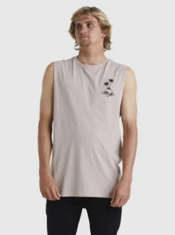 Quiksilver Mens Skull Palm Muscle T-Shirt -Sunny Fit Wear uqyzt05027 quiksilverw tjl0 frt1