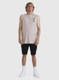 Quiksilver Mens Skull Palm Muscle T-Shirt -Sunny Fit Wear uqyzt05027 quiksilverw tjl0 frt9