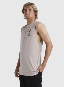 Quiksilver Mens Skull Palm Muscle T-Shirt -Sunny Fit Wear uqyzt05027 quiksilverw tjl0 sd1