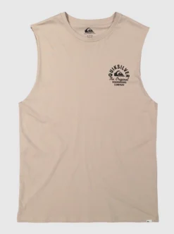 Quiksilver Mens Circled Script Muscle T-Shirt