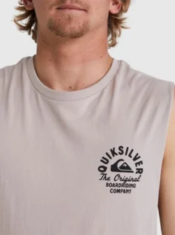 Quiksilver Mens Circled Script Muscle T-Shirt -Sunny Fit Wear uqyzt05028 quiksilverw tjl0 dtl1