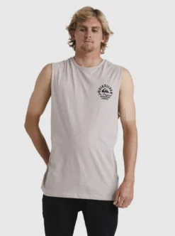 Quiksilver Mens Circled Script Muscle T-Shirt -Sunny Fit Wear uqyzt05028 quiksilverw tjl0 frt1