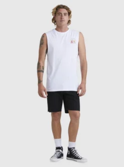 Quiksilver Mens Clean Circle Muscle T-Shirt -Sunny Fit Wear uqyzt05030 quiksilverw wbb0 frt9