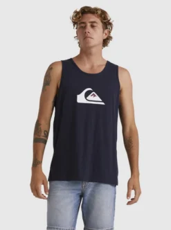 Quiksilver Mens Comp Logo Muscle Vest Top -Sunny Fit Wear uqyzt05093 quiksilverw byj0 frt1