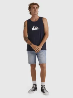 Quiksilver Mens Comp Logo Muscle Vest Top -Sunny Fit Wear uqyzt05093 quiksilverw byj0 frt9
